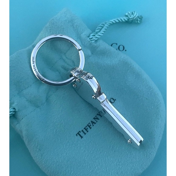 Tiffany & Co X Supreme Return T&co Heart Knife Key Ring Keychain Sterling Silver - Picture 11 of 15